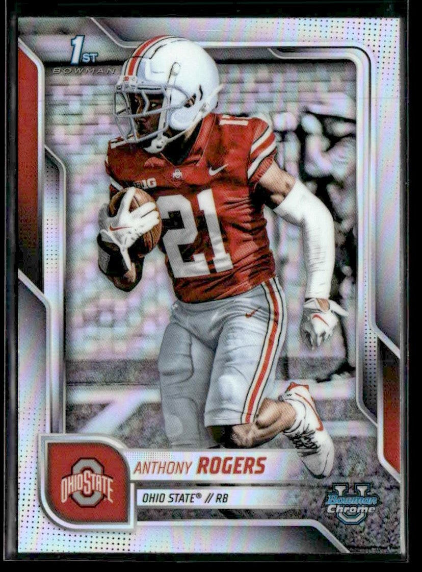 2025 Bowman University Chrome #68 Anthony Rogers Refractor