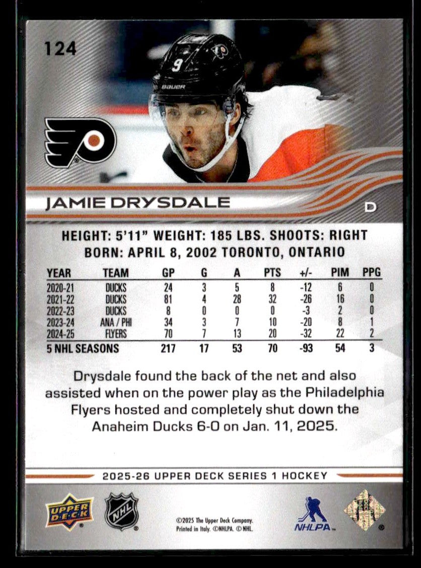 2025-26 Upper Deck #124 Jamie Drysdale