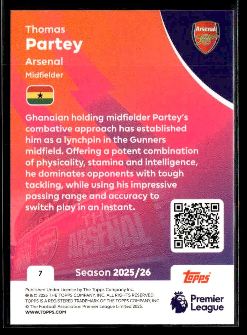 2025-26 Topps Premier League #7 Thomas Partey
