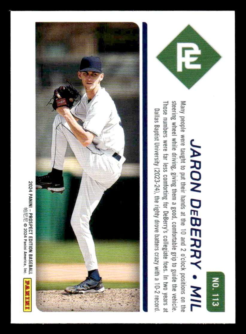 2024 Panini Prospect Edition #113 Jaron DeBerry