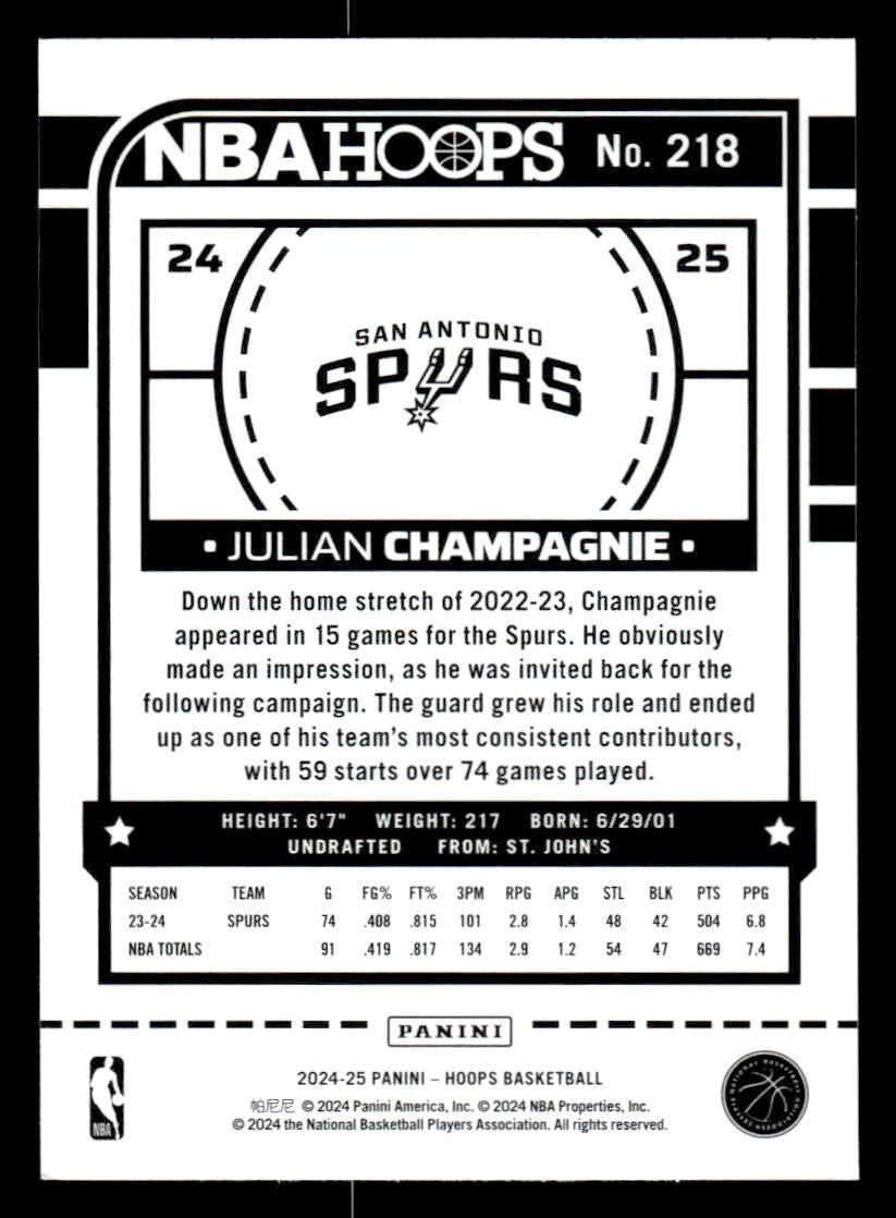 2024-25 Hoops #218 Julian Champagnie