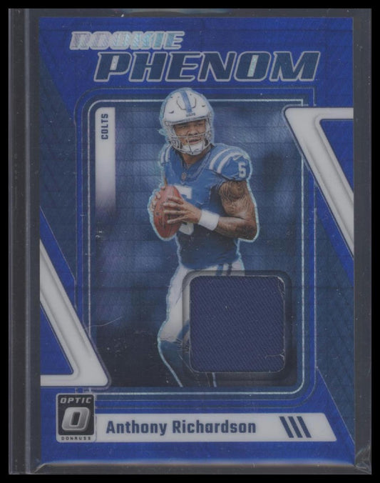 2023 Donruss Optic #RP-AR Anthony Richardson Rookie Phenom Blue Hyper