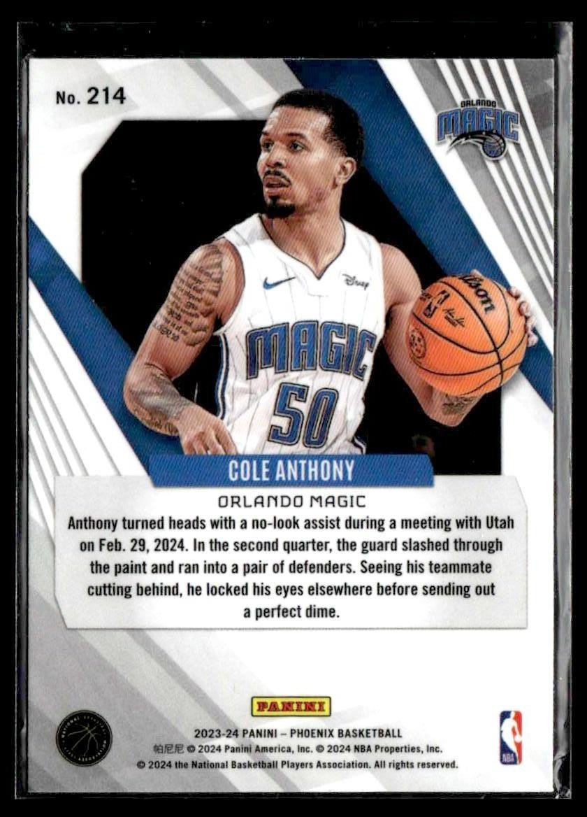 2023-24 Panini Phoenix #214 Cole Anthony