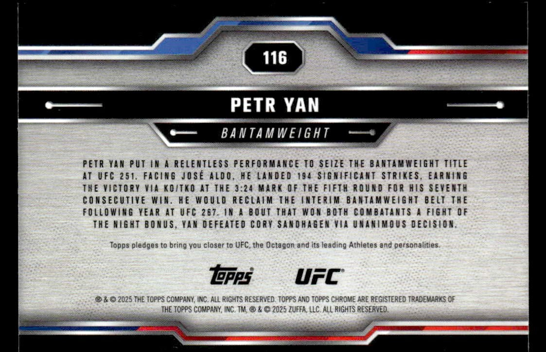2025 Topps Chrome UFC #116 Petr Yan