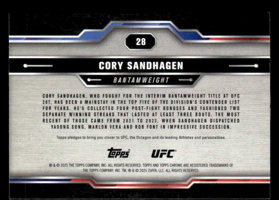 2025 Topps Chrome UFC #28 Cory Sandhagen