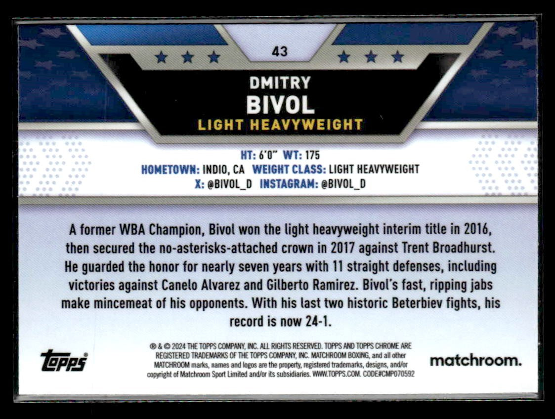2024 Topps Chrome #43 Dmitry Bivol