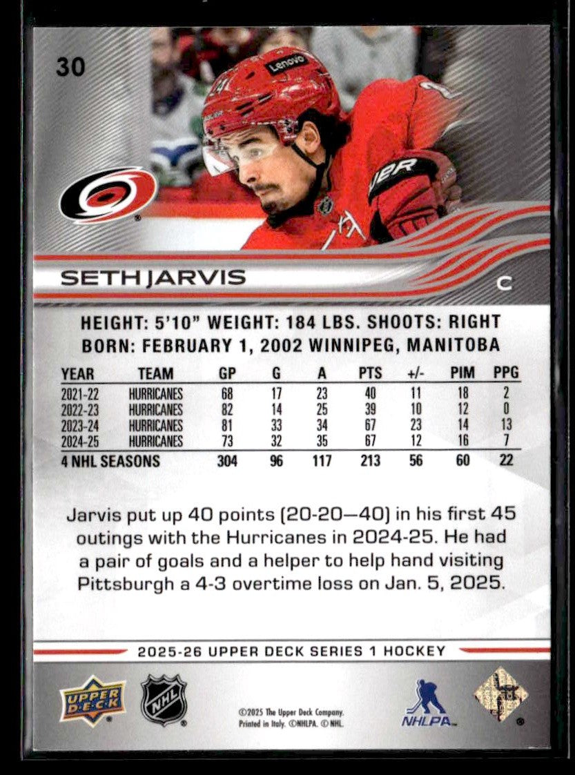 2025-26 Upper Deck #30 Seth Jarvis
