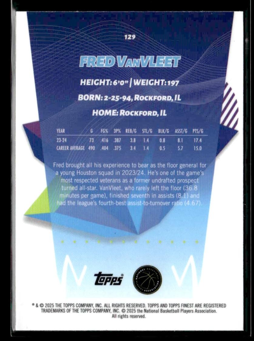 2024-25 Topps Finest #129 Fred VanVleet