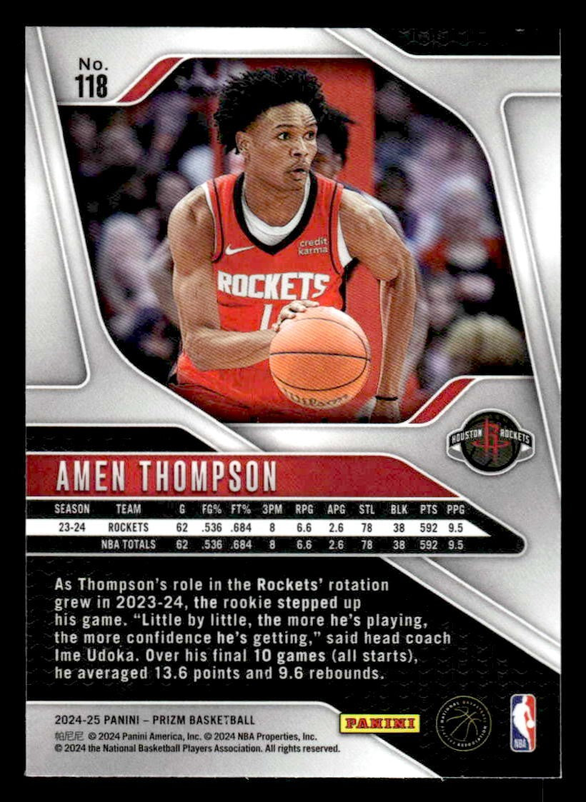 2024-25 Panini Prizm #118 Amen Thompson
