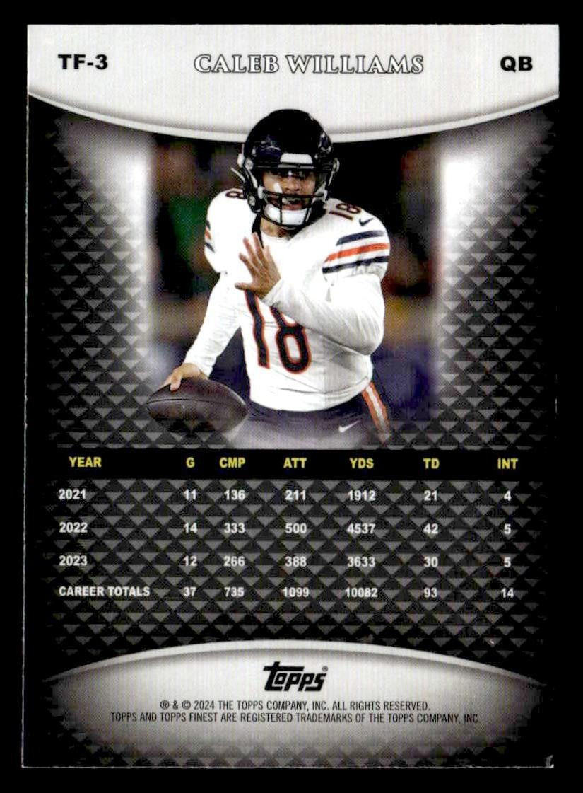 2024 Finest #TF-3 Caleb Williams Team Finest