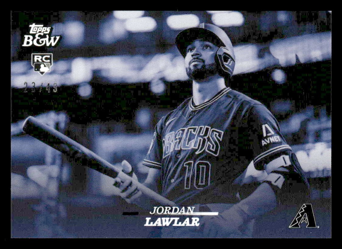 2024 Topps Black & White #91 Jordan Lawlar Blue #/49