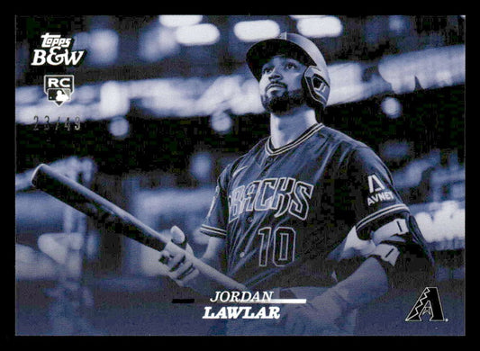 2024 Topps Black & White #91 Jordan Lawlar Blue #/49