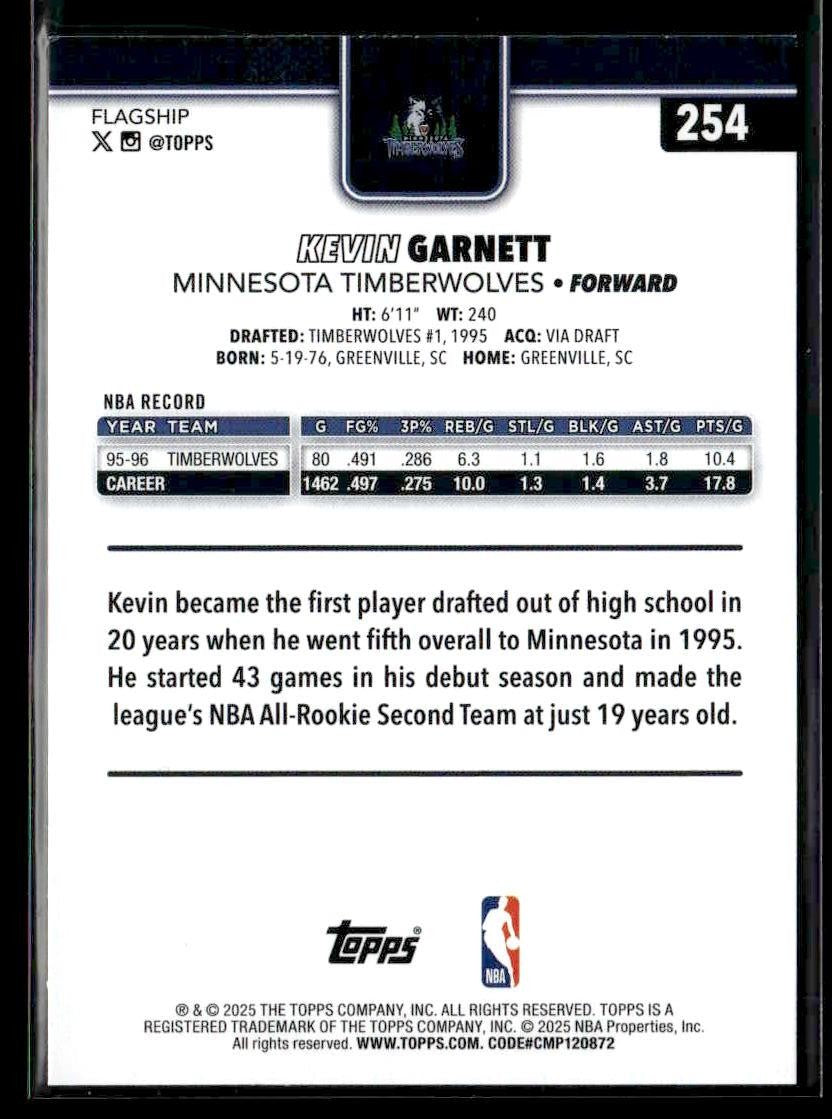 2025-26 Topps #254 Kevin Garnett