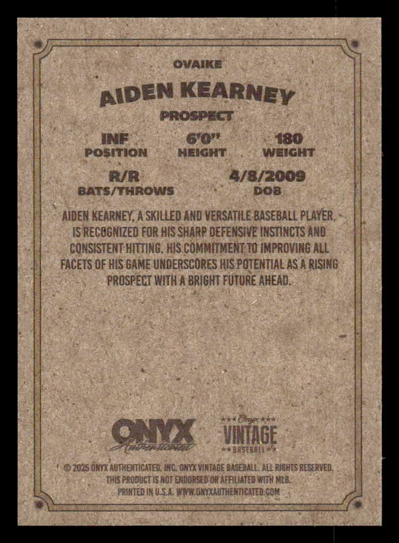 2025 Onyx Vintage #OVAIKE Aiden Kearney