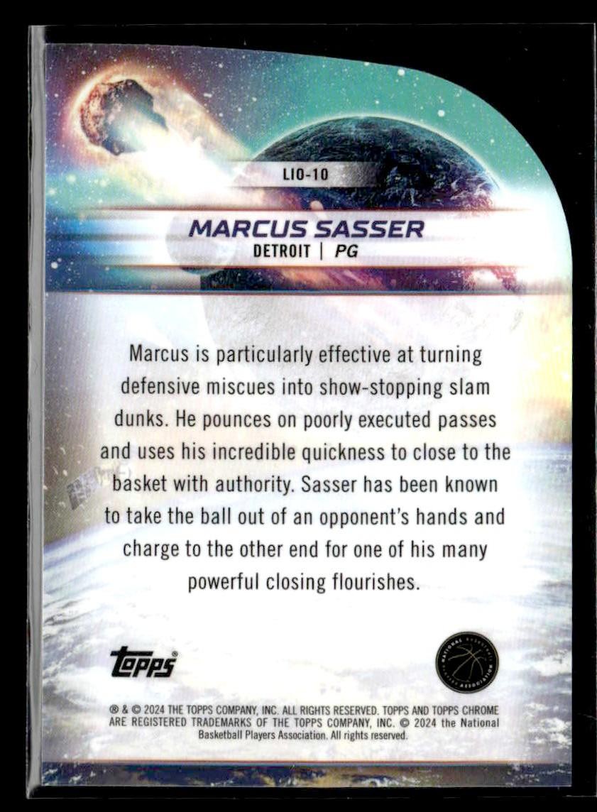 2023-24 Topps Chrome Cosmic #LIO-10 Marcus Sasser Launched Into Orbit