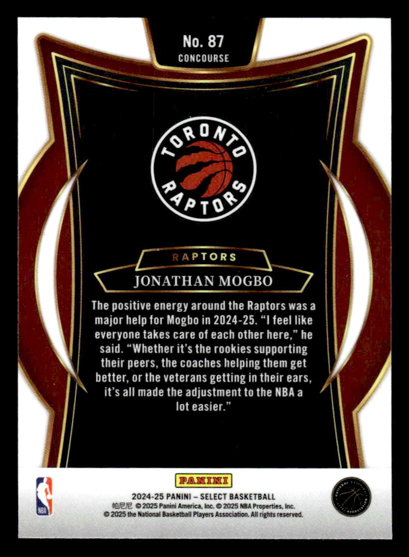 2024-25 Panini Select #87 Jonathan Mogbo