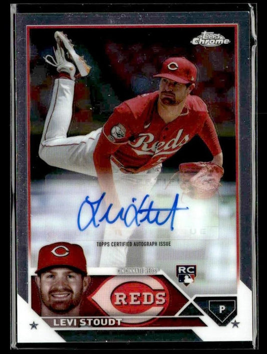 2023 Topps Chrome Update #AC-LS Levi Stoudt Autographs