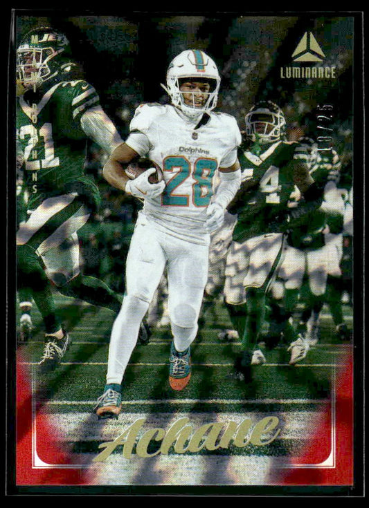 2025 Panini Luminance #7 De'Von Achane Red #/25