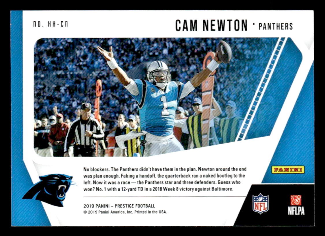 2019 Panini Prestige #HH-CN Cam Newton Highlight Reel