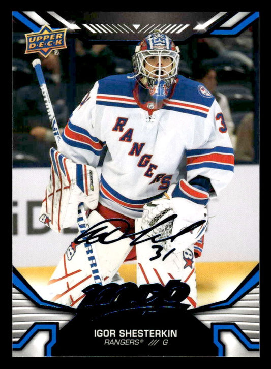 2022-23 Upper Deck MVP #24 Igor Shesterkin Blue Script