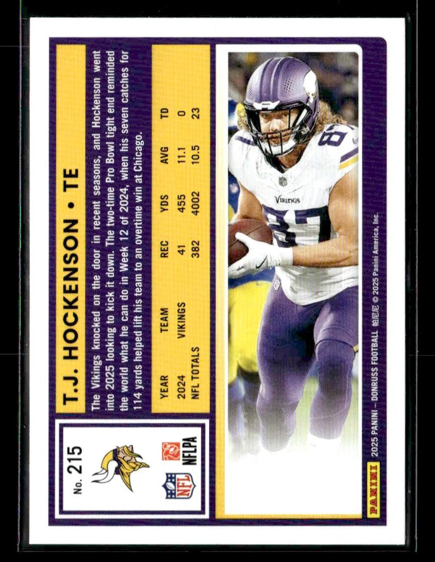 2025 Donruss #215 TJ Hockenson