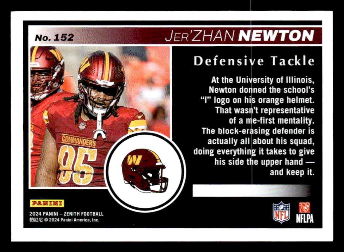 2024 Panini Zenith #152 Jer’Zhan Newton