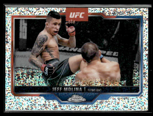 2025 Topps Chrome UFC #90 Jeff Molina Speckle Refractor