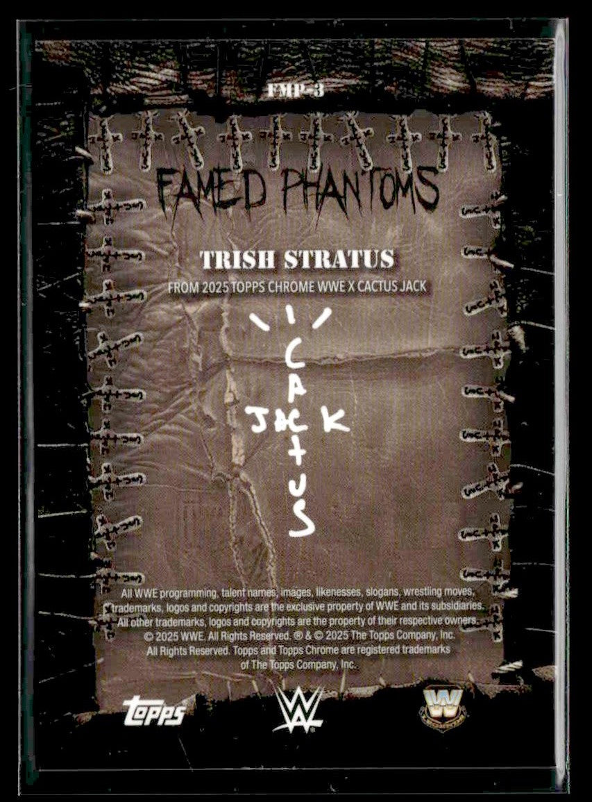 2025 Chrome WWE x Cactus Jack #FMP-3 Trish Stratus Famed Phantoms Orange #/25