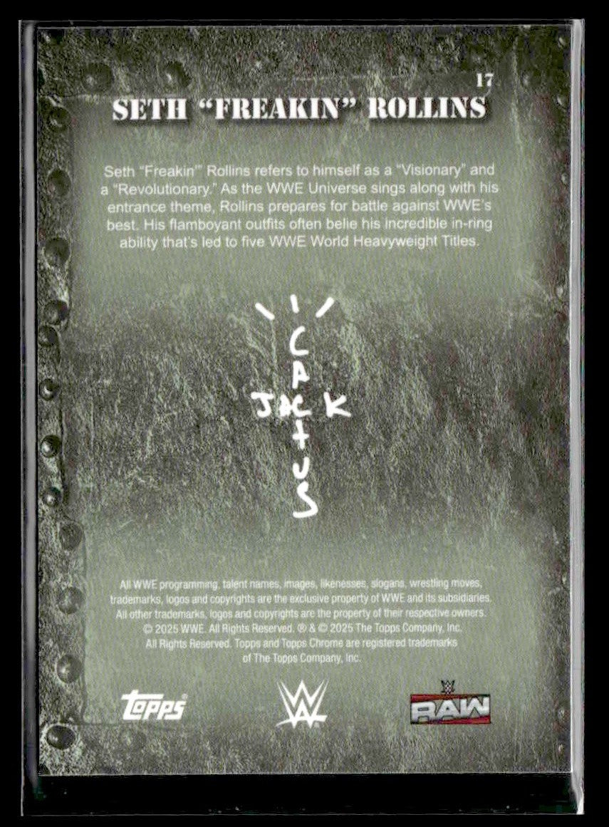 2025 Topps Chrome WWE x Cactus Jack #17 Seth "Freakin" Rollins