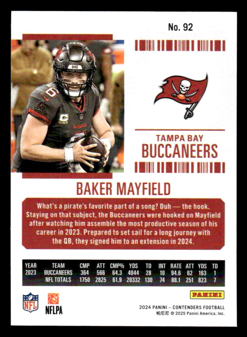 2024 Panini Contenders Football Mojo #92 Baker Mayfield