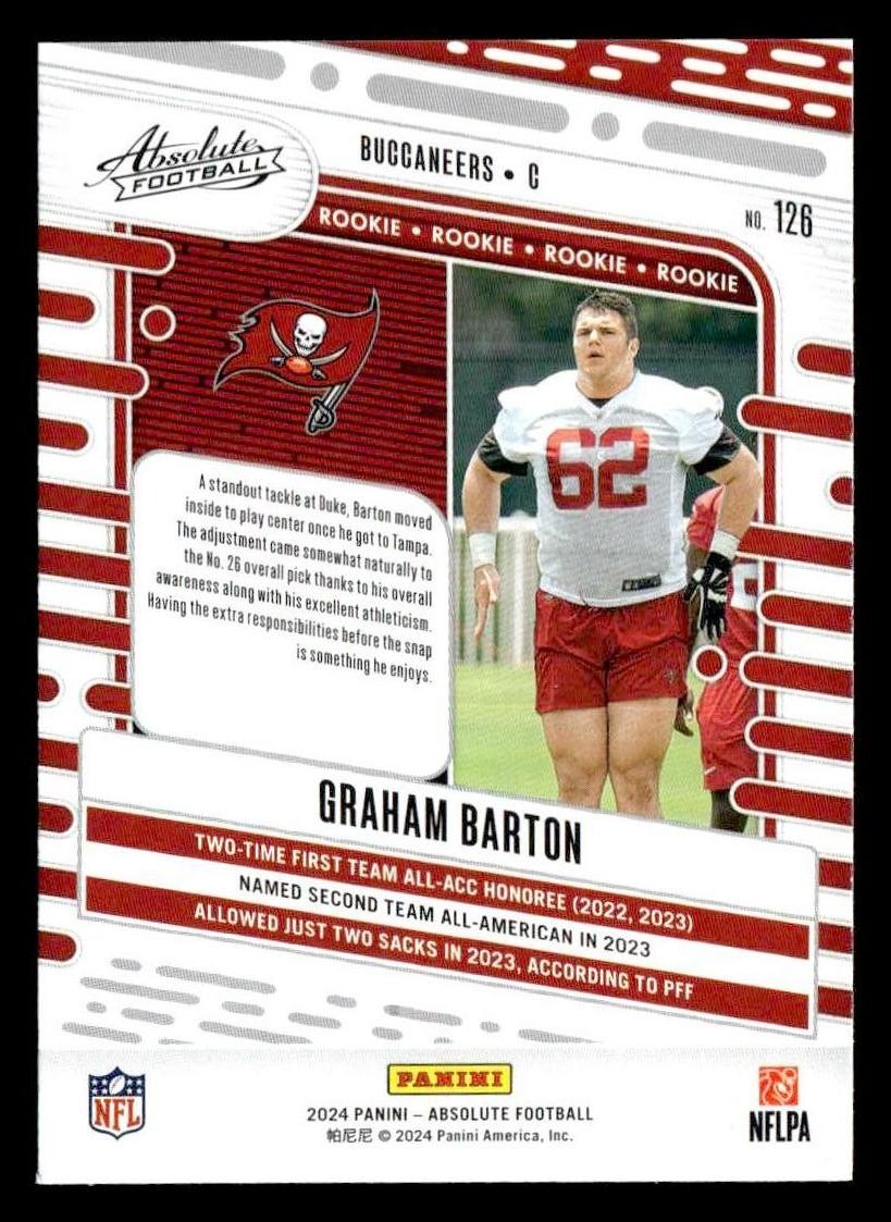 2024 Panini Absolute #126 Graham Barton Retail