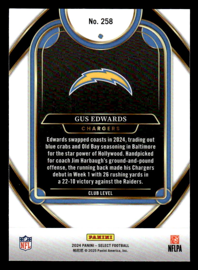 2024 Panini Select #258 Gus Edwards