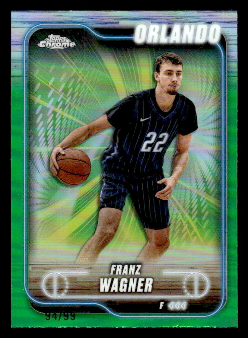 2024-25 Topps Chrome #93 Franz Wagner Green Refractor #/99