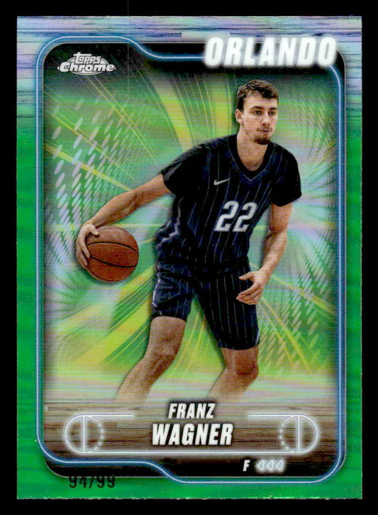 2024-25 Topps Chrome #93 Franz Wagner Green Refractor #/99
