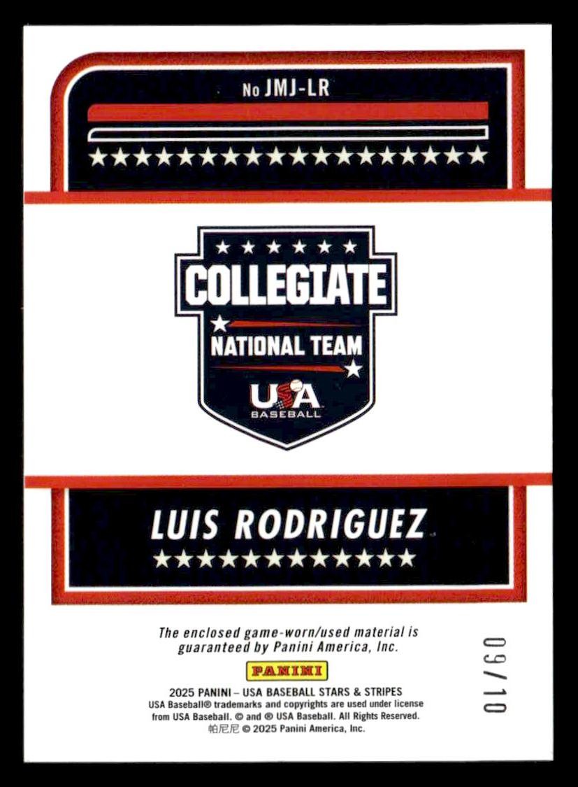 2025 Stars and Stripes USA Baseball Jumbo Mat Pants #JMJ-LR Luis Rodriguez #/10