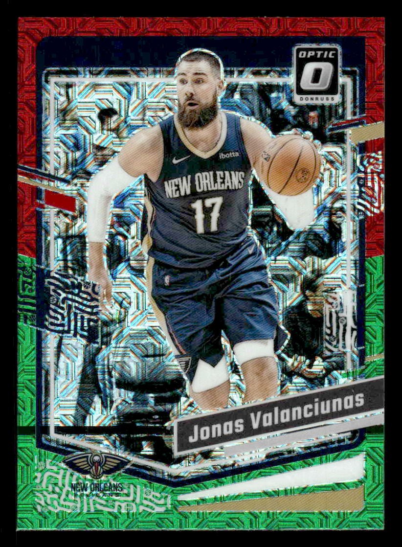 2023-24 Donruss Optic #116 Jonas Valanciunas Choice Red and Green
