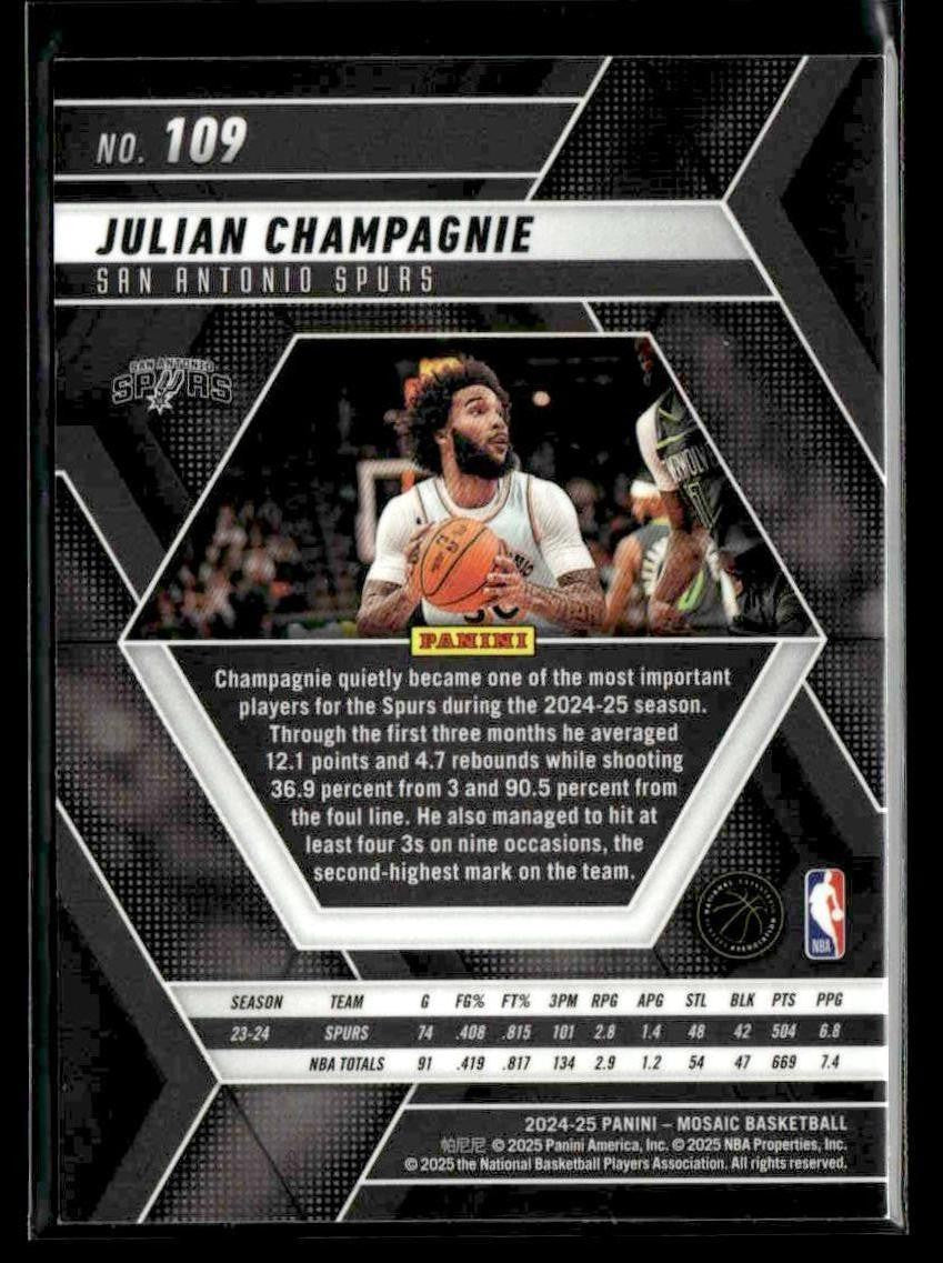 2024-25 Panini Mosaic #109 Julian Champagnie