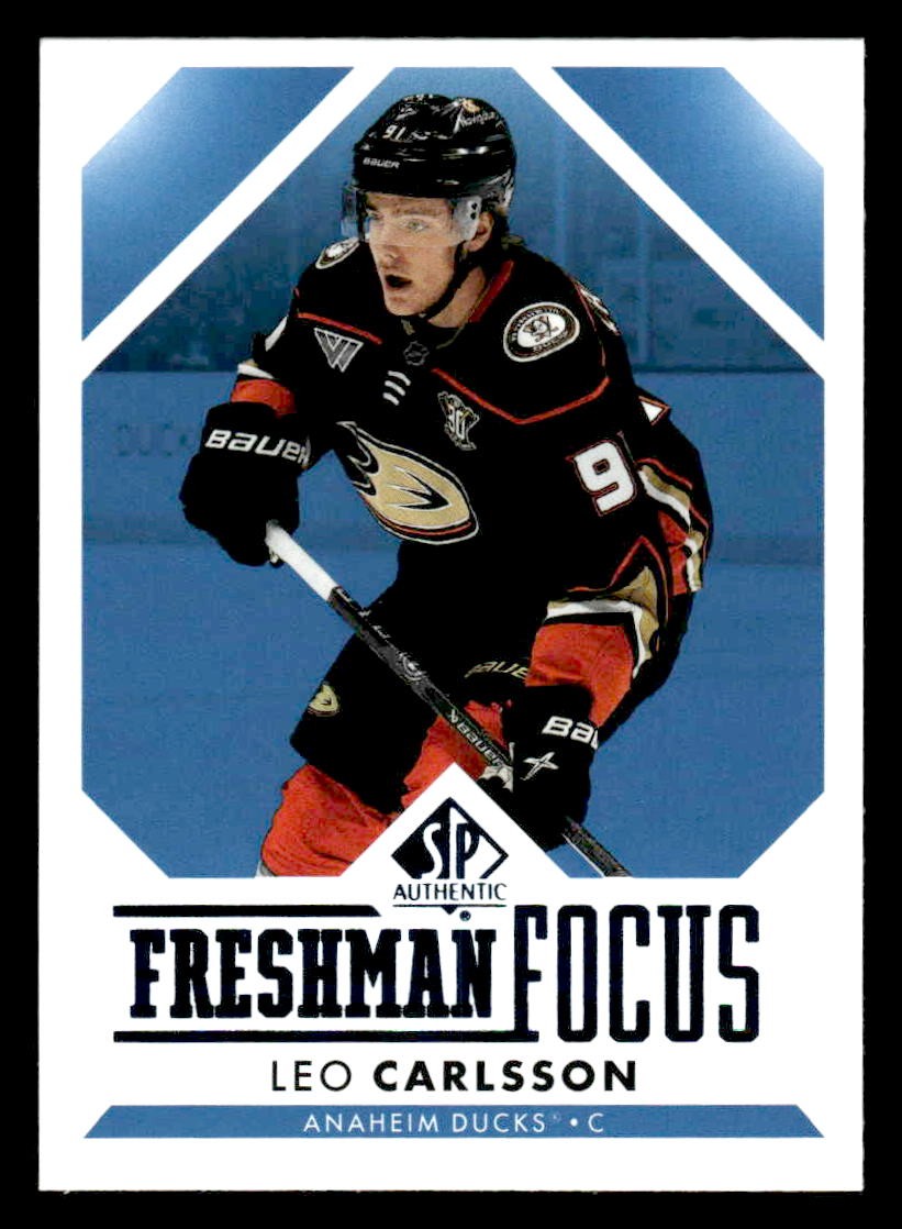 2023-24 SP Authentic #FF-2 Leo Carlsson Freshman Focus Blue