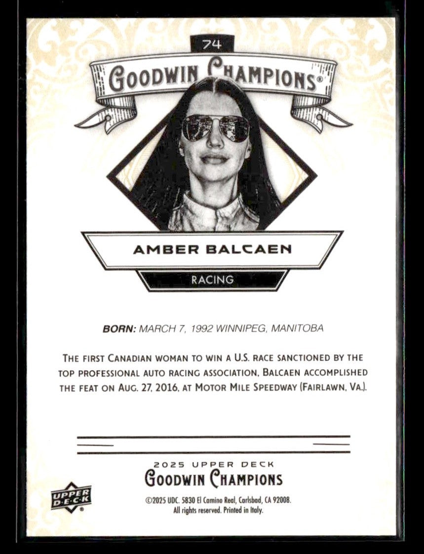 2025 Upper Deck Goodwin Champions #74 Amber Balcaen