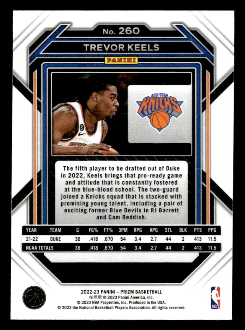 2022-23 Panini Prizm #260 Trevor Keels