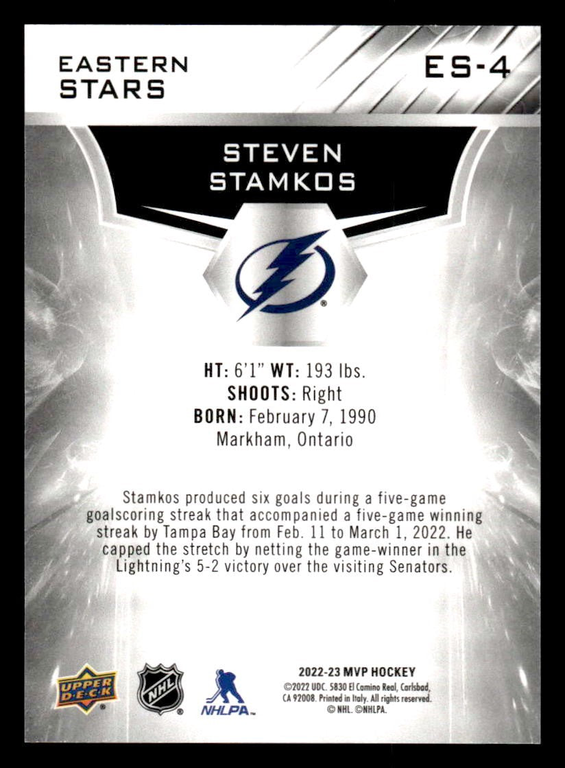 2022-23 Upper Deck MVP #ES-4 Steven Stamkos Eastern Stars