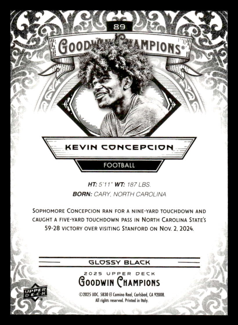 2025 Upper Deck Goodwin Champions #89 Kevin Concepcion Glossy Black