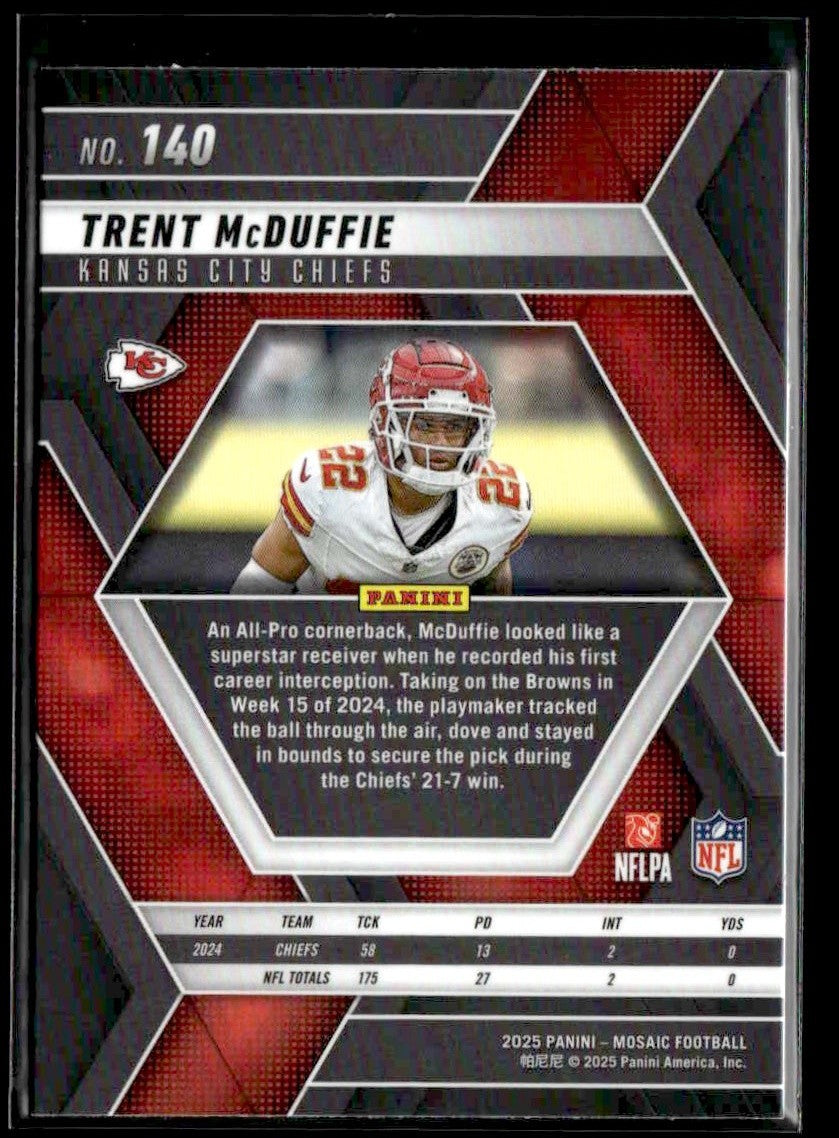 2025 Panini Mosaic #140 Trent McDuffie