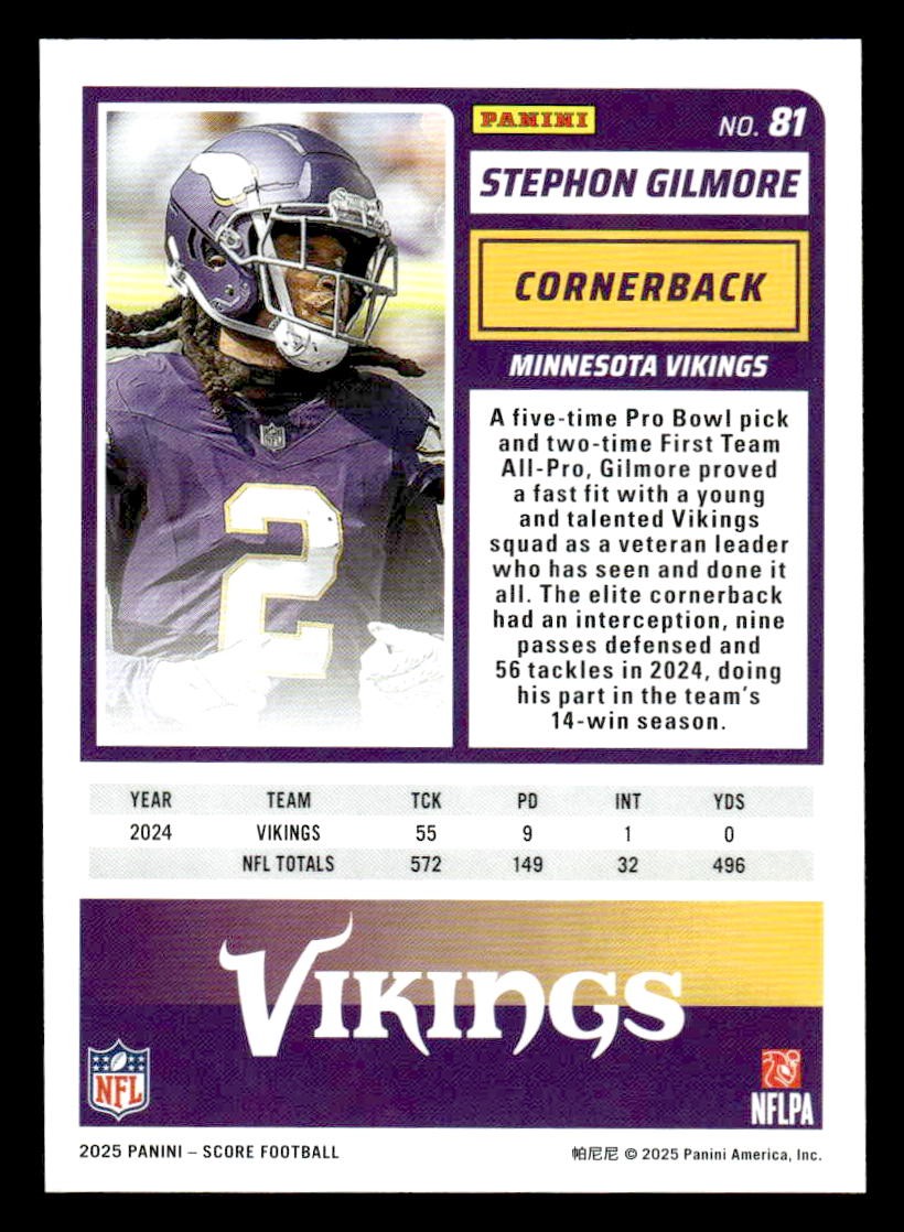 2025 Score #81 Stephon Gilmore