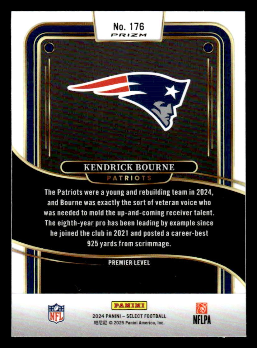 2024 Panini Select #176 Kendrick Bourne Silver Prizm