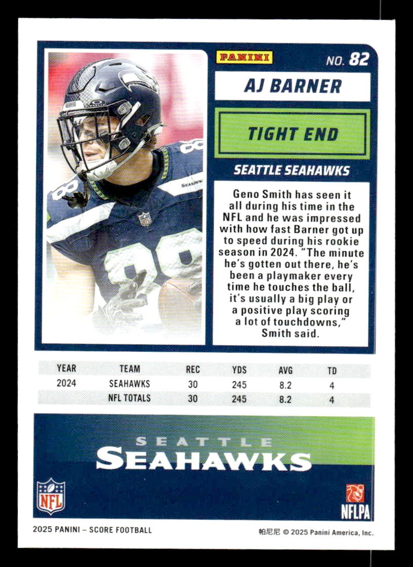 2025 Score #82 AJ Barner
