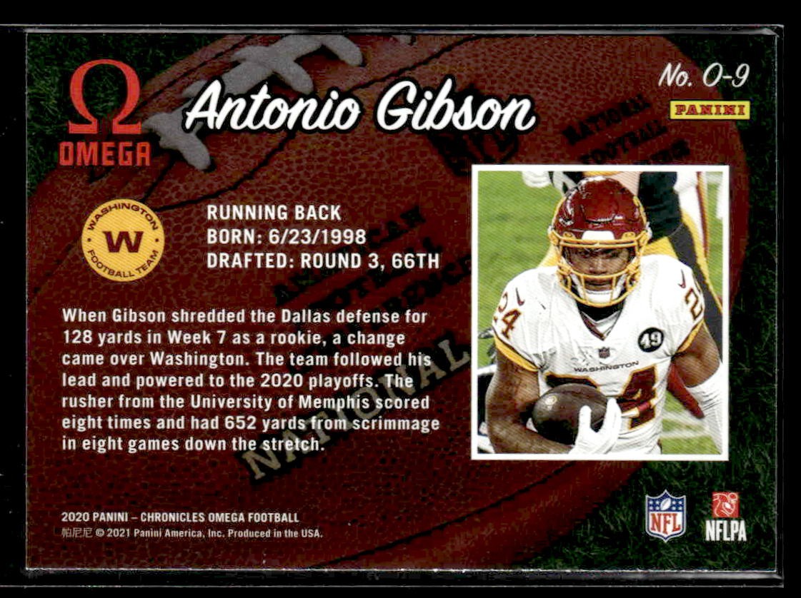 2020 Panini Chronicles #O-9 Antonio Gibson Omega