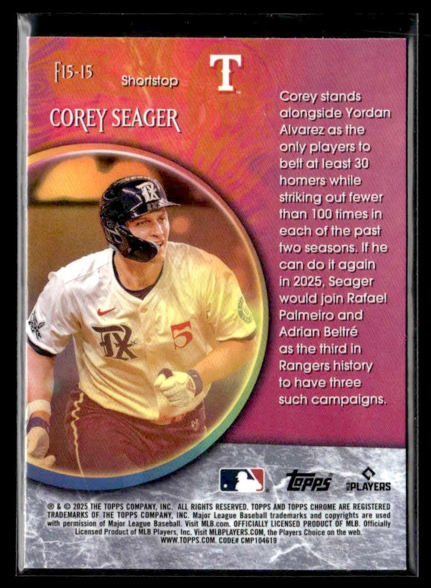 2025 Topps Chrome #F15-15 Corey Seager Fortune 15