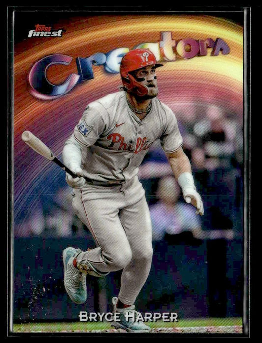2025 Finest #C-21 Bryce Harper Creators Refractor