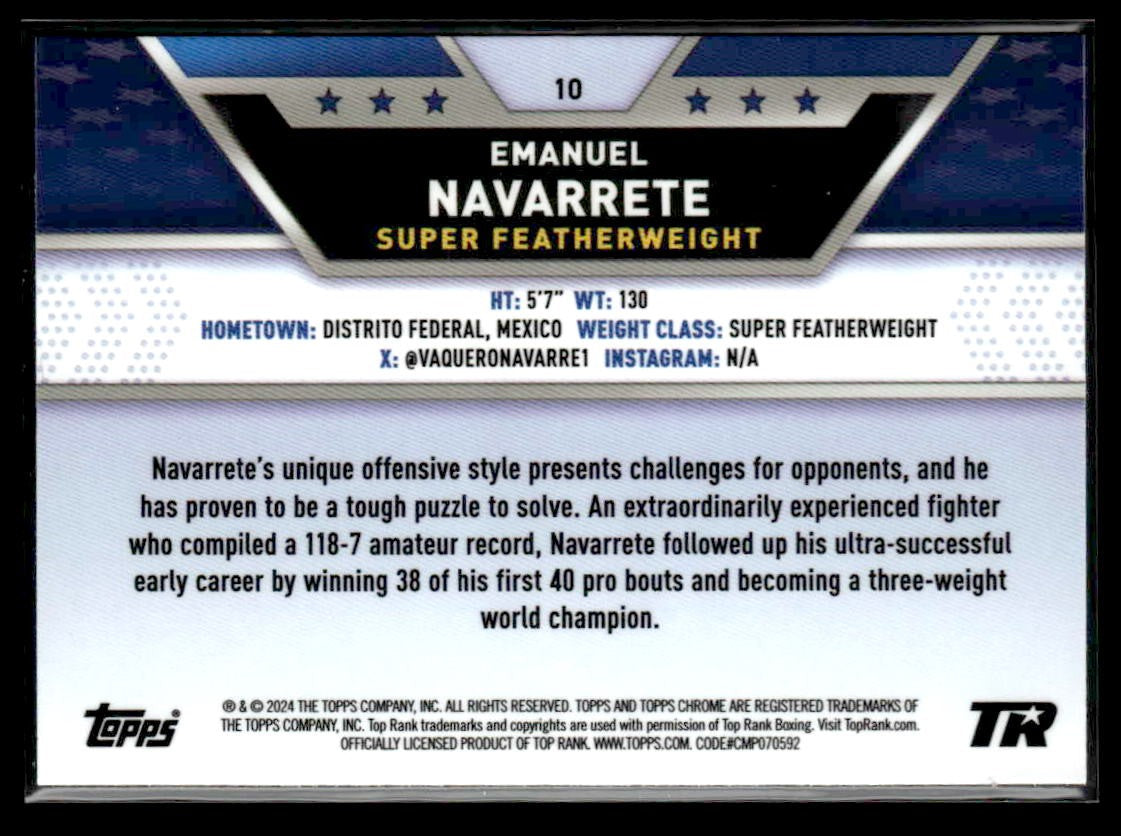 2024 Topps Chrome #10 Emanuel Navarrete Shimmer Refractor